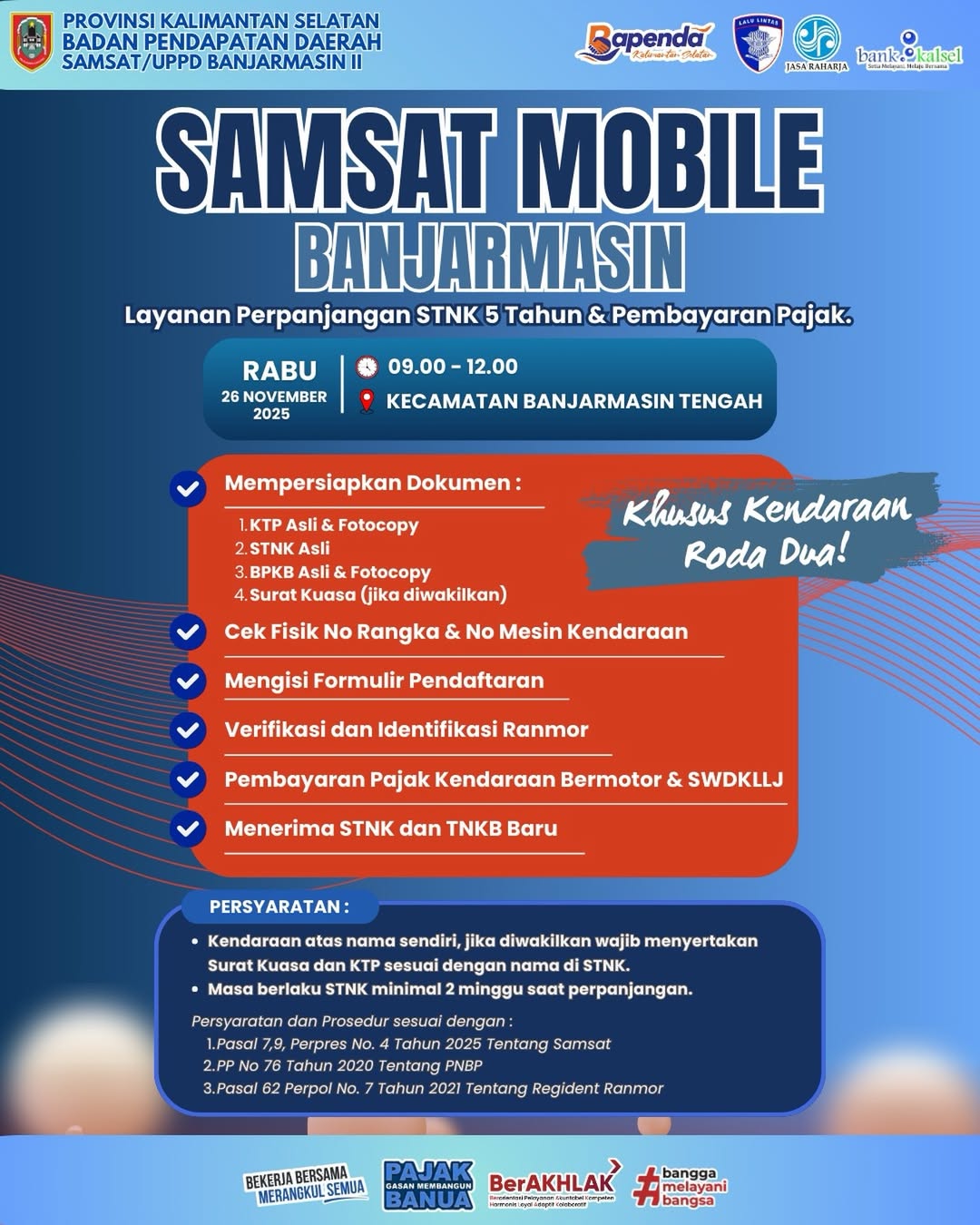 Samsat Mobile Banjarmasin: Layanan Perpanjangan STNK 5 Tahun