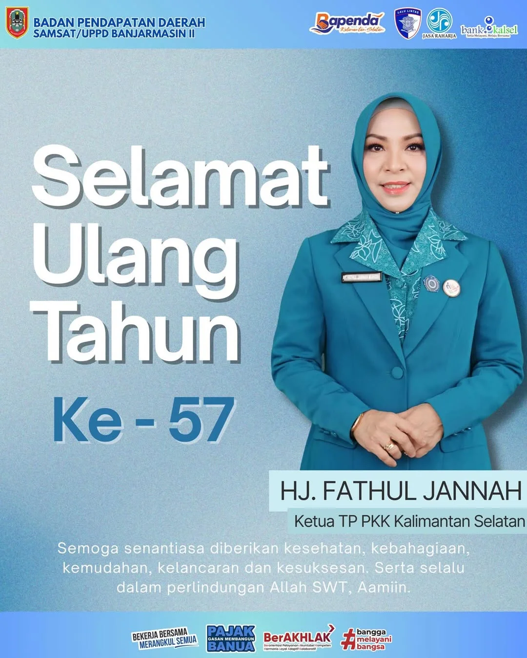 Ucapan Selamat Ulang Tahun ke-57 Hj. Fathul Jannah