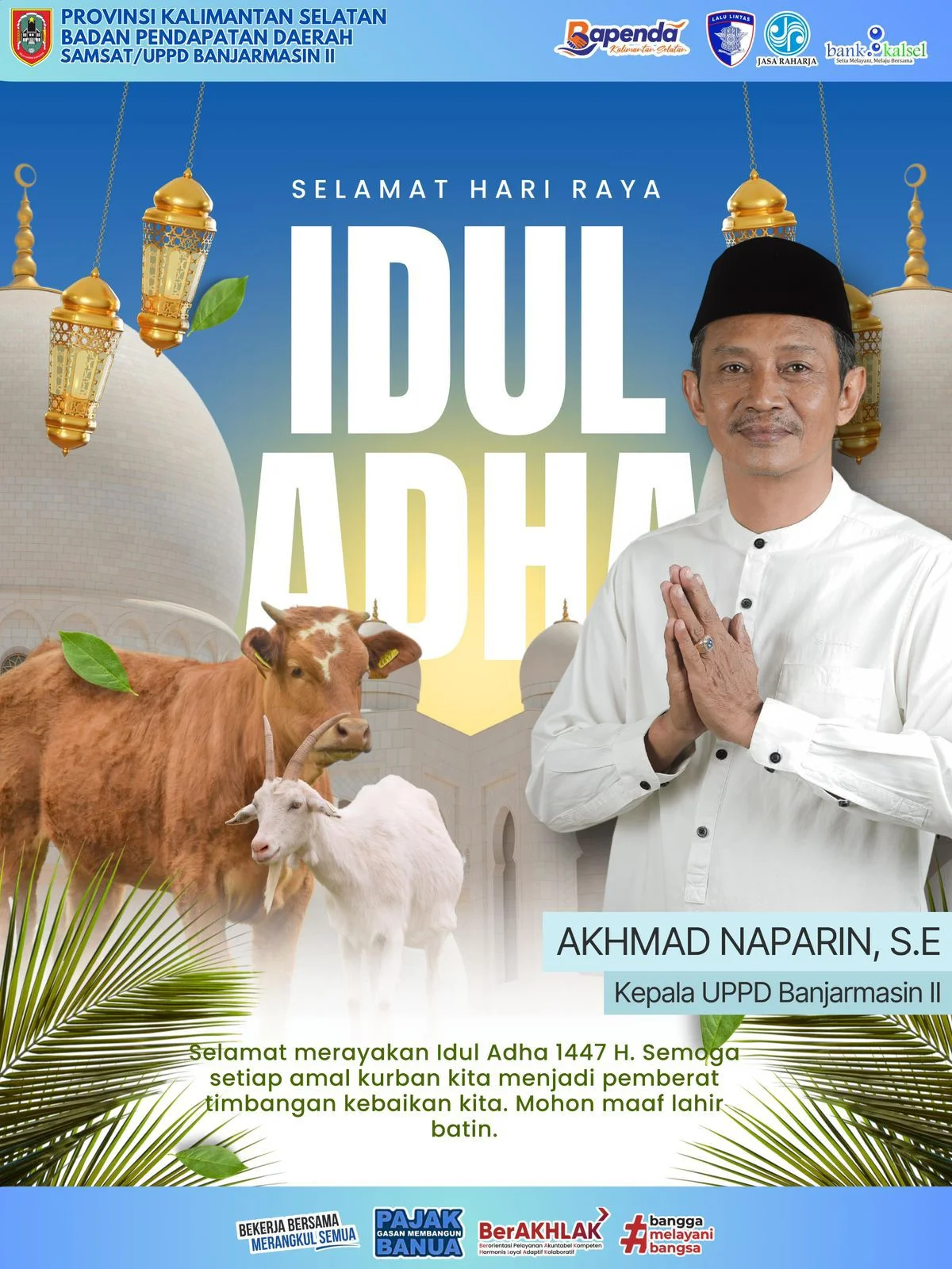 Ucapan Idul Adha 1447 H dari UPPD Banjarmasin II