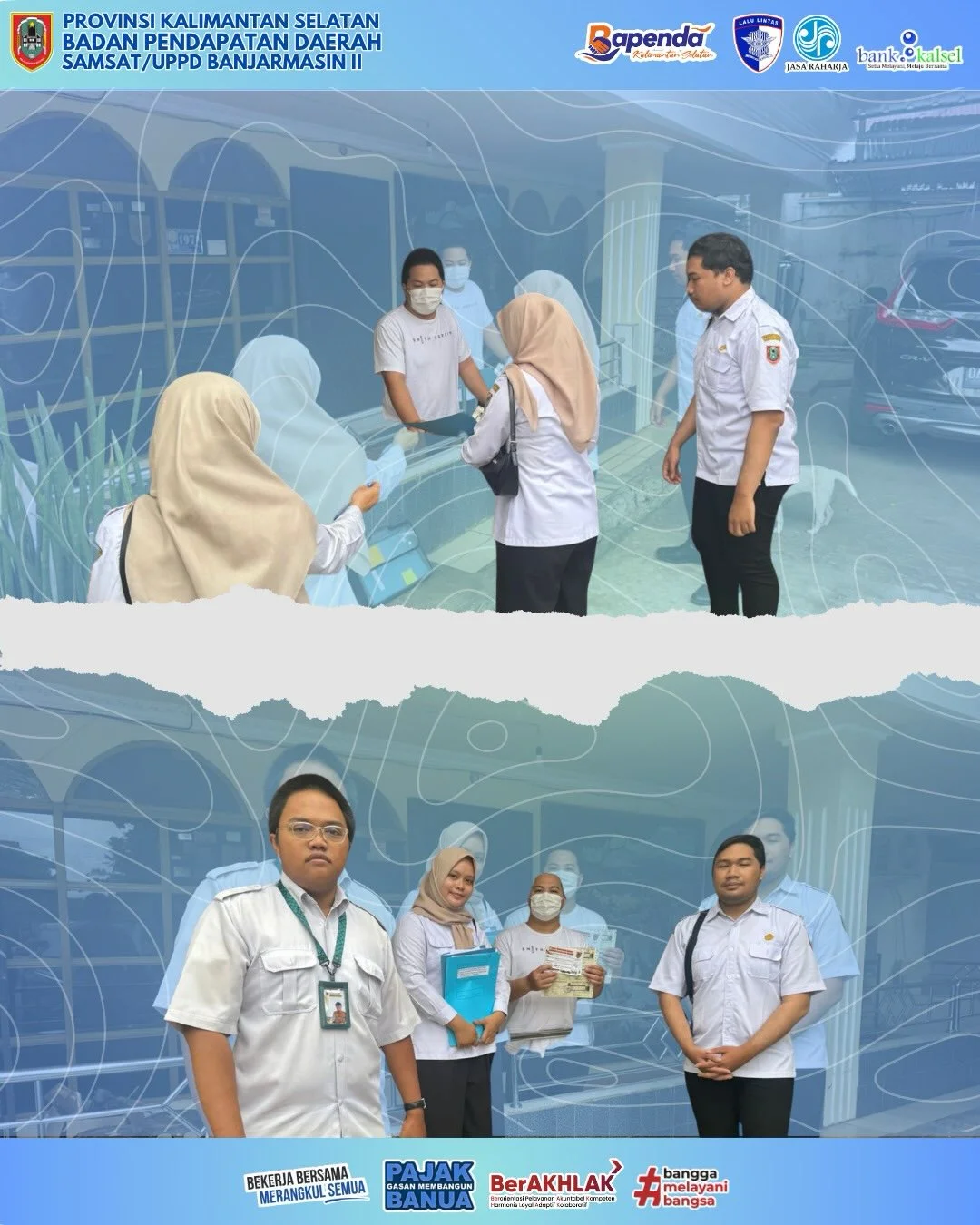 Pengantaran Notice Pajak Alat Berat UPPD Banjarmasin II - Foto 2