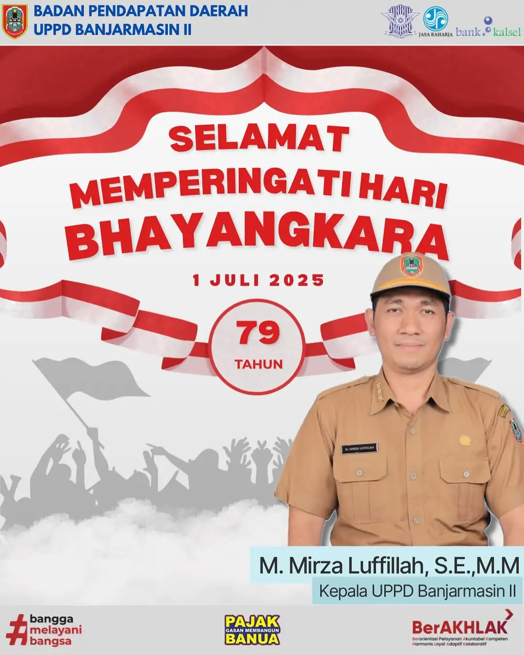 UPPD Banjarmasin II Ucapkan Selamat Hari Bhayangkara ke-79