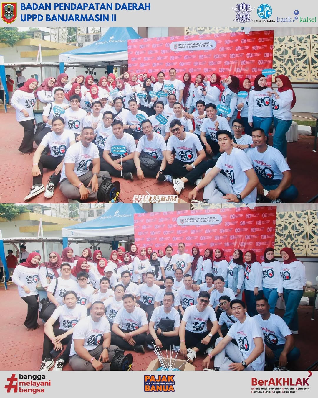 Bapenda Kalsel Gelar Perayaan HUT ke-80 RI dan Hari Jadi ke-75 Provinsi, Tingkatkan Semangat Kebangsaan Staf UPPD Banjarmasin II