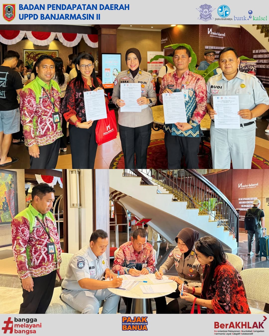 Wajib Pajak Taat Diberi Diskon UPPD Banjarmasin II Jalin Kemitraan dengan Swiss Belhotel