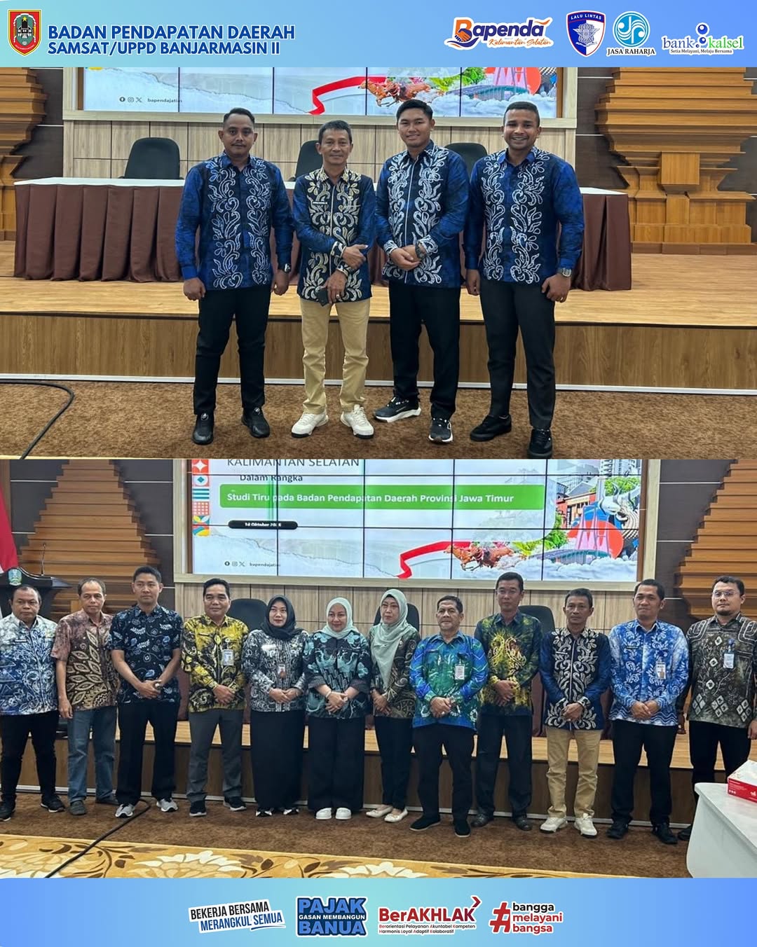 UPPD Banjarmasin II Lakukan Studi Tiru ke Jawa Timur, Perkuat Inovasi dan Tata Kelola Pajak Daerah