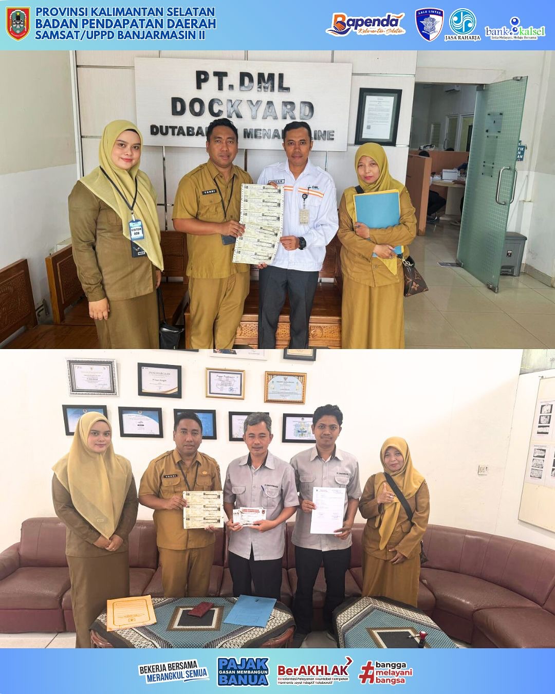 Bapenda Kalsel Intensifkan Penertiban PAB, Sambangi PT. Duta Bahari Manara Dockyard dan PT. Insan Bonafide di Banjarmasin