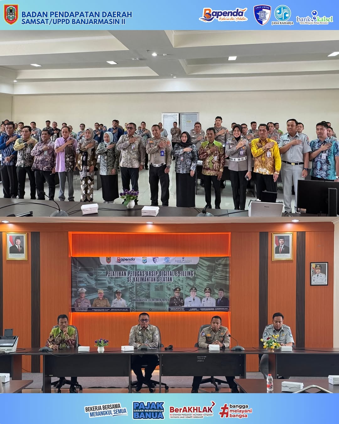 Samsat Banjarmasin II Selenggarakan Pelatihan Kearsipan Elektronik (E-FILLING) untuk Seluruh UPPD Se-Kalsel, Tingkatkan Efisiensi dan Akuntabilitas Data Kendaraan Bermotor