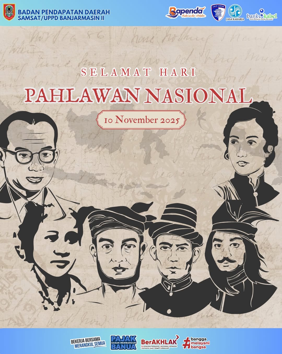 UPPD Samsat Banjarmasin II Ajak Masyarakat Teladani Semangat Pahlawan di Hari Peringatan 10 November