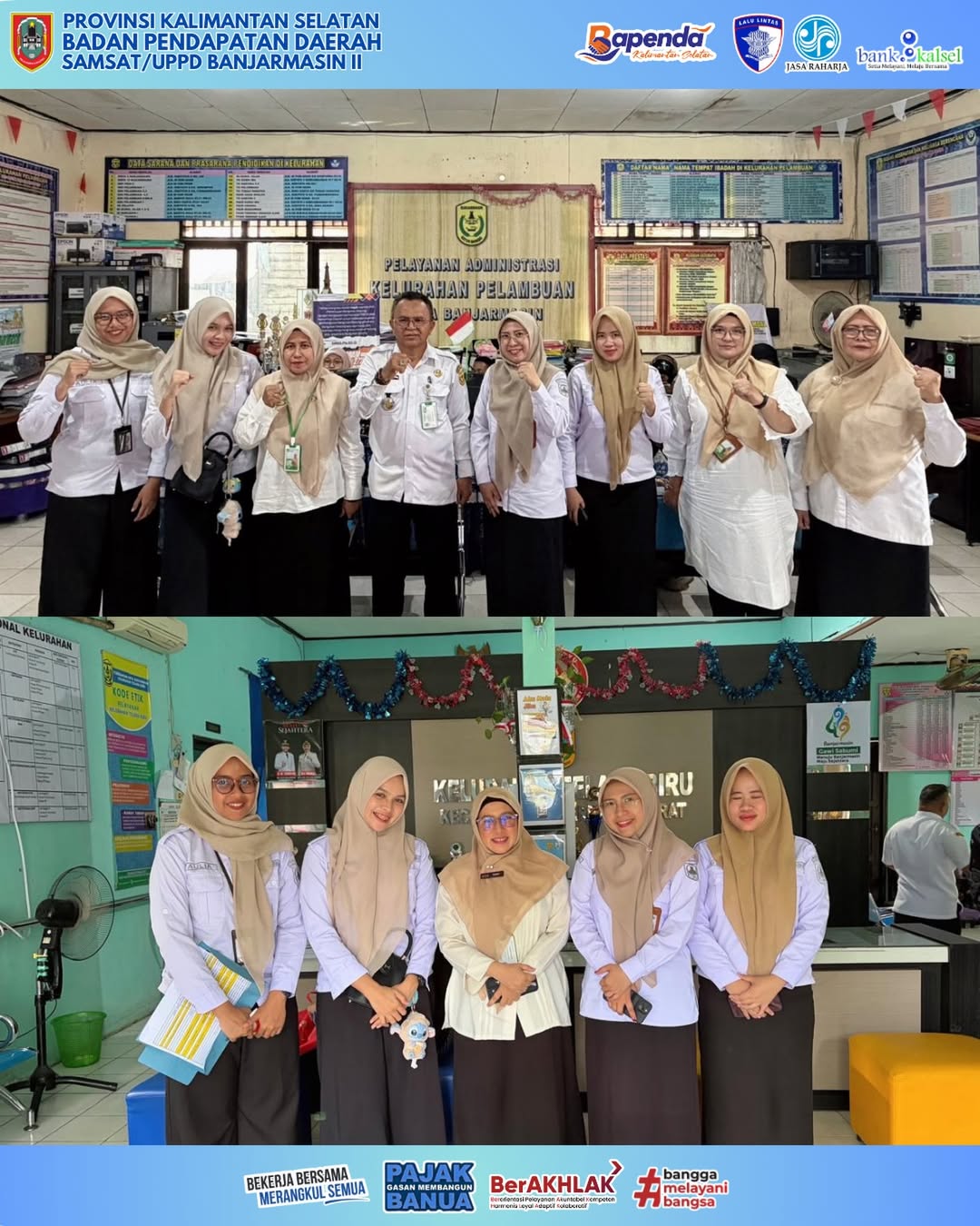Door to Door UPPD Banjarmasin II di Kelurahan Pelambuan dan Telaga Biru
