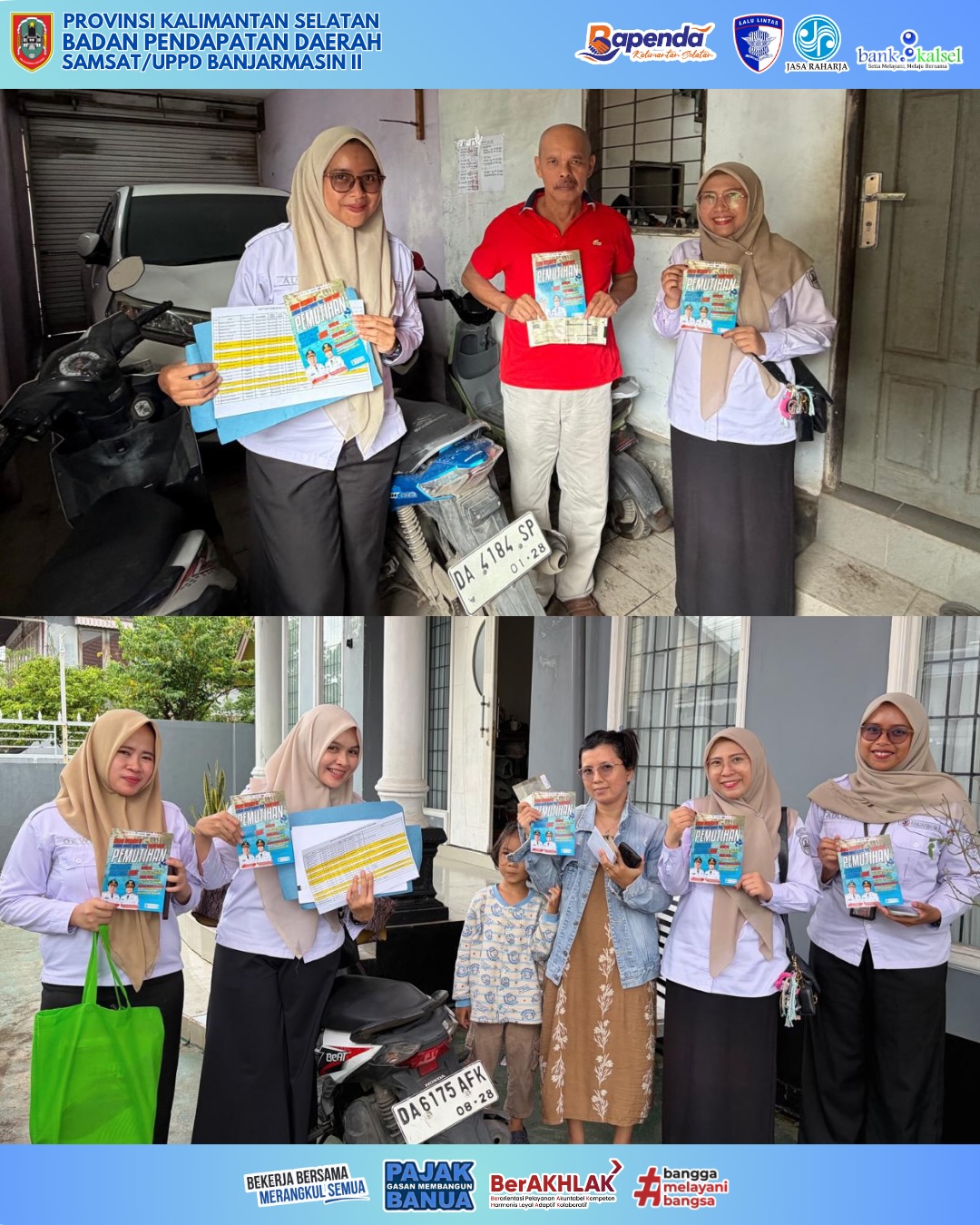 UPPD Banjarmasin II Lakukan Door to Door kepada Pemenang Gebyar Panutan PKB