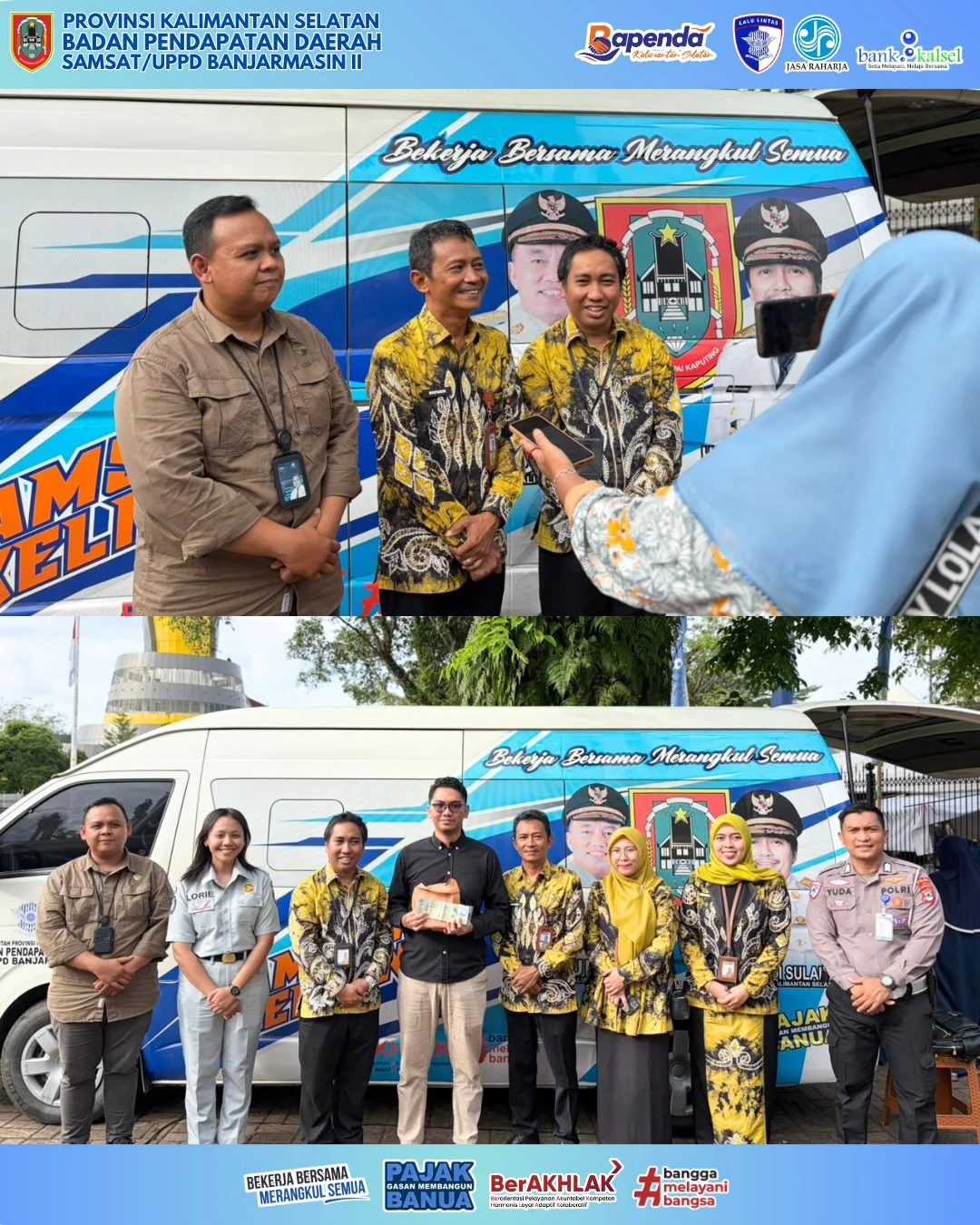 Pembukaan Samsat Keliling di Pasar Wadai Siring 0 KM