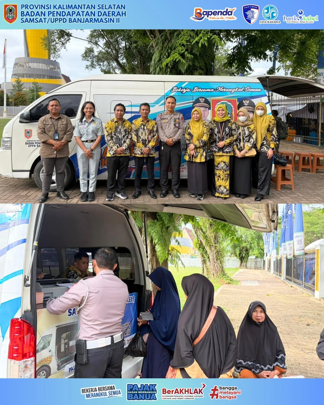 Pembukaan Samsat Keliling di Pasar Wadai Siring 0 KM