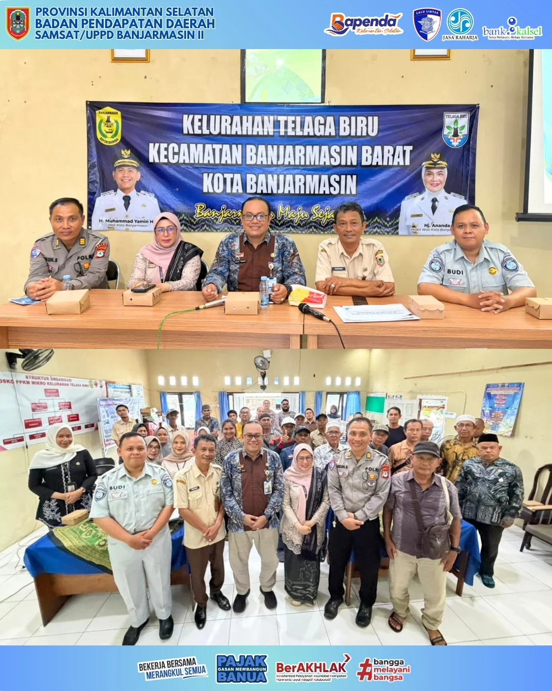 Sosialisasi Pemungutan PKB dan BBNKB di Kelurahan Telaga Biru - Foto 2