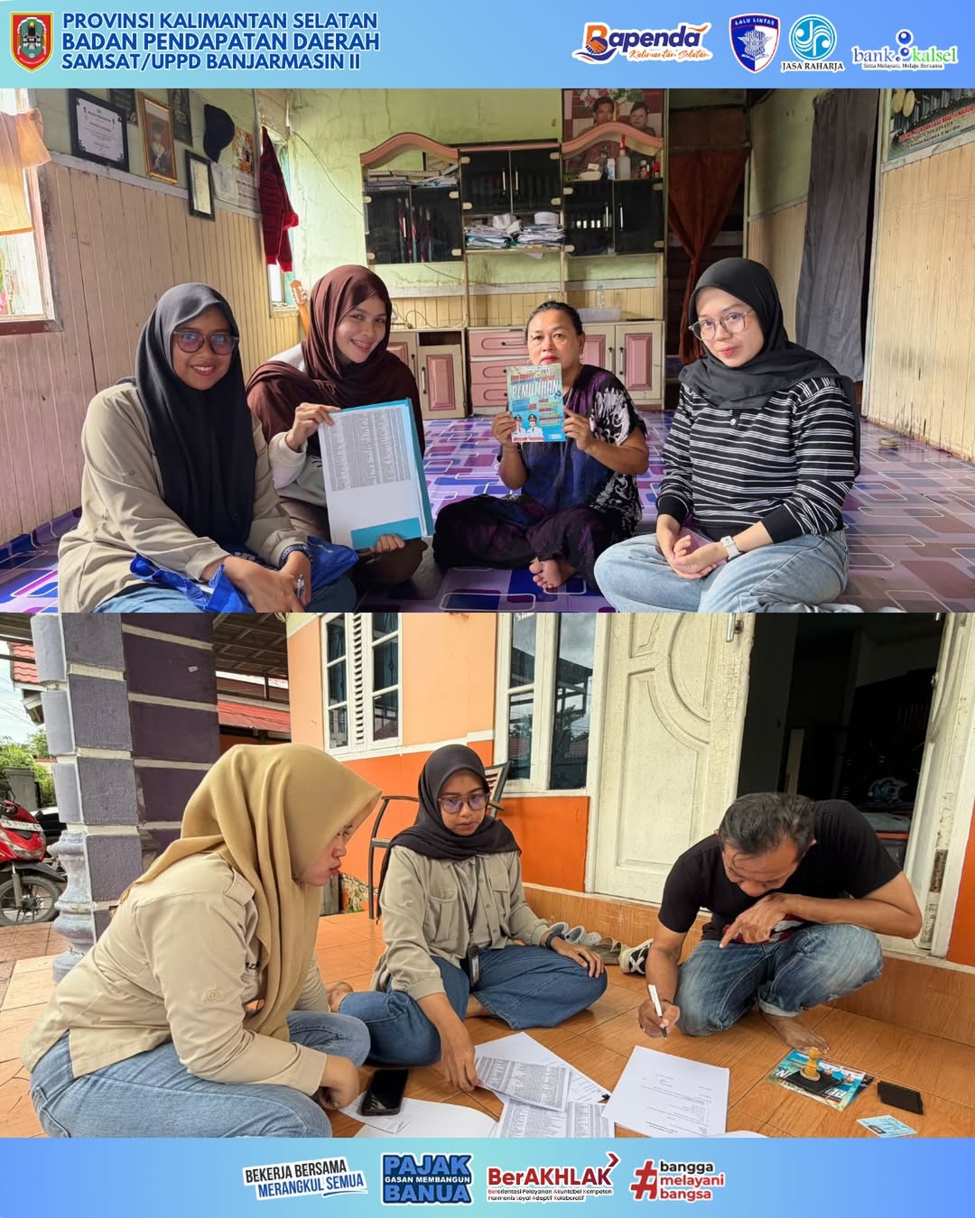 Sosialisasi Door to Door Pajak Kendaraan Bermotor oleh UPPD Banjarmasin II