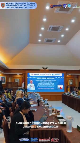 Tingkatkan Kualitas Pelayanan Publik dan Integritas, Bapenda Kalsel Gelar FGD Pengelolaan SPAN-LAPOR! dan Whistleblowing System