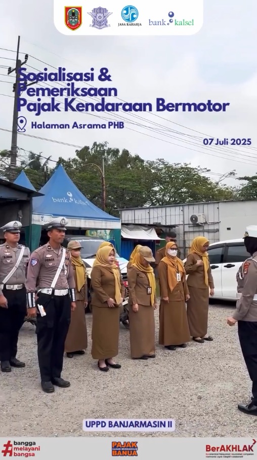 Pemeriksaan dan Sosialisasi Pajak Kendaraan Digelar di Halaman Asrama PHB